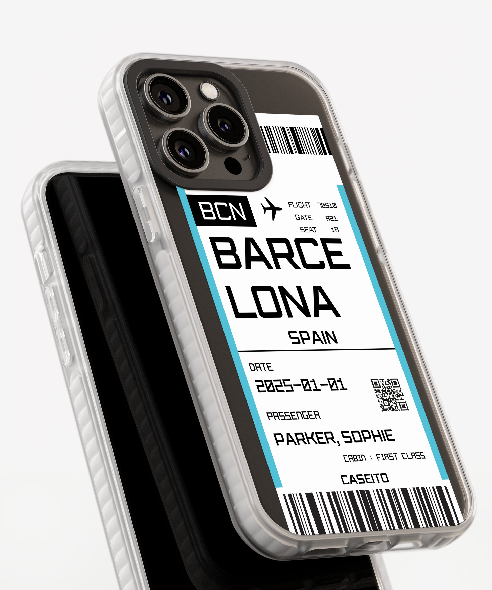 Barcelona Boarding Pass iPhone Case