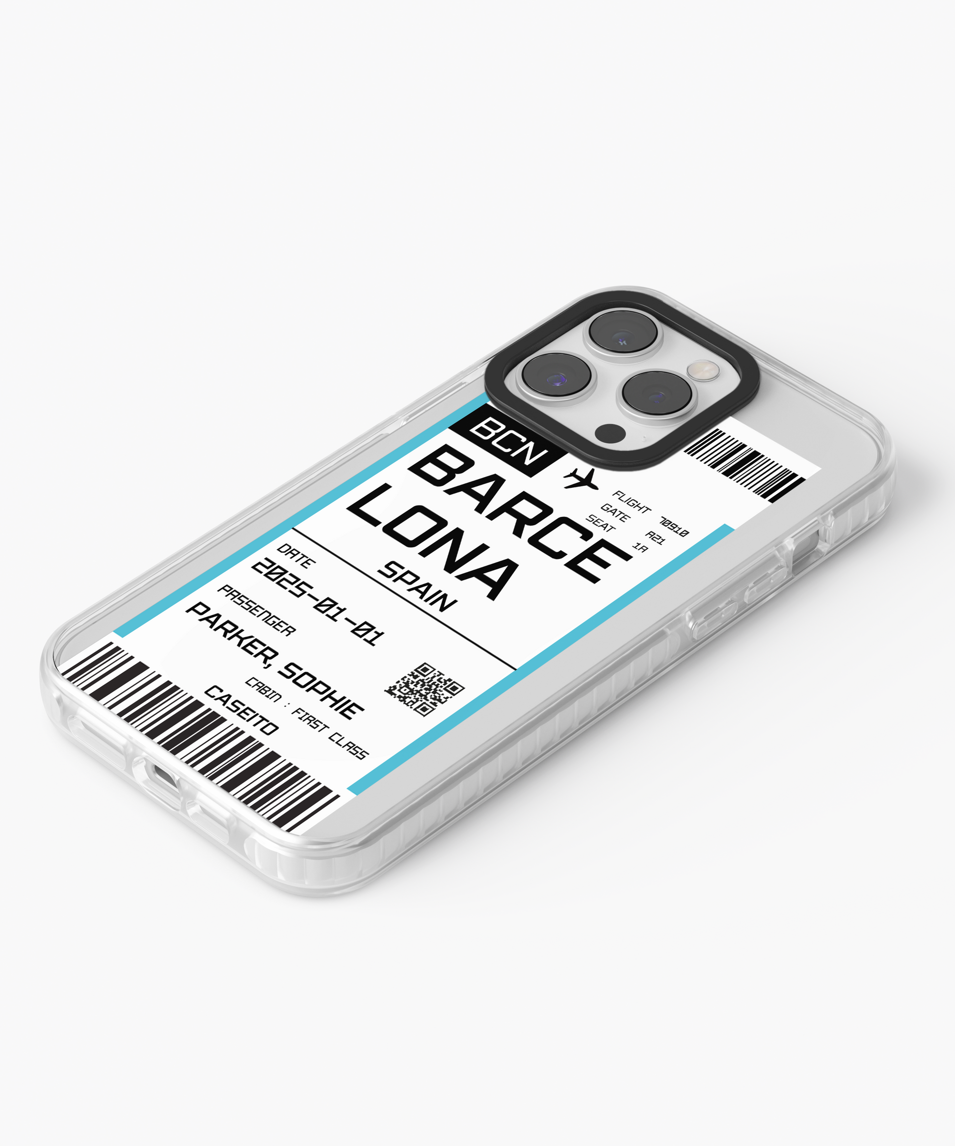 Barcelona Boarding Pass iPhone Case