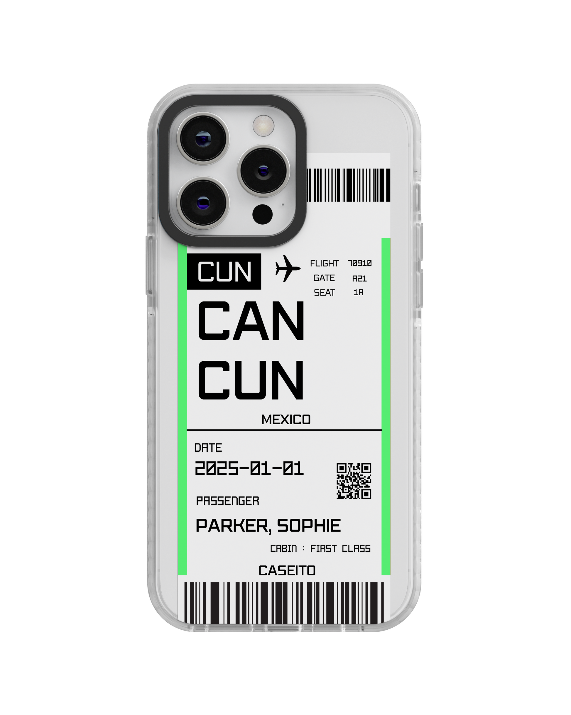 Cancun Boarding Pass iPhone Case