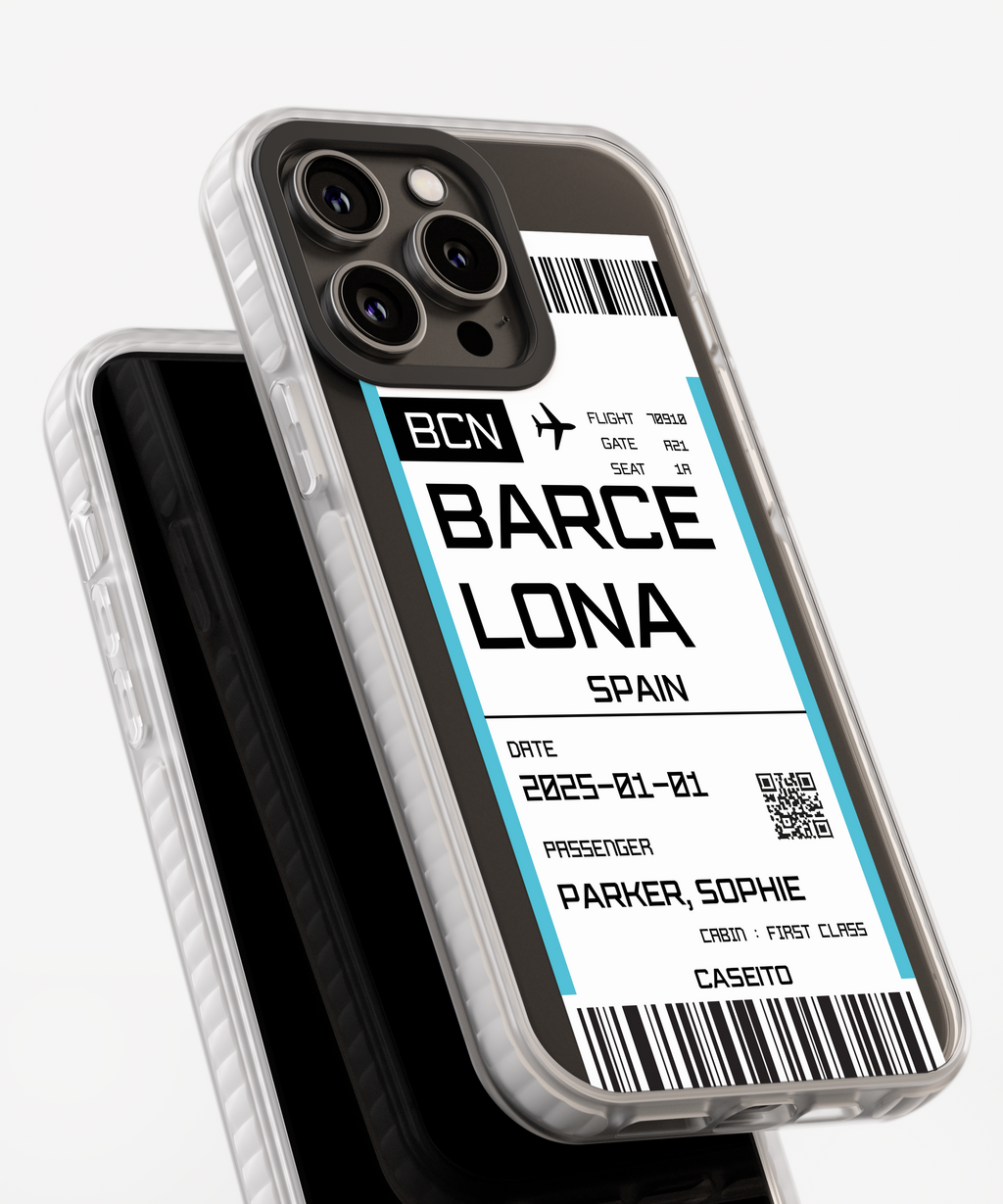Barcelona Boarding Pass iPhone Case