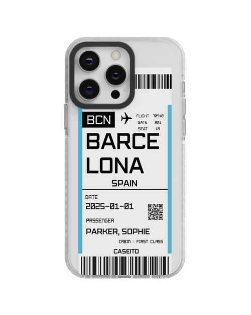 Barcelona Boarding Pass iPhone Case