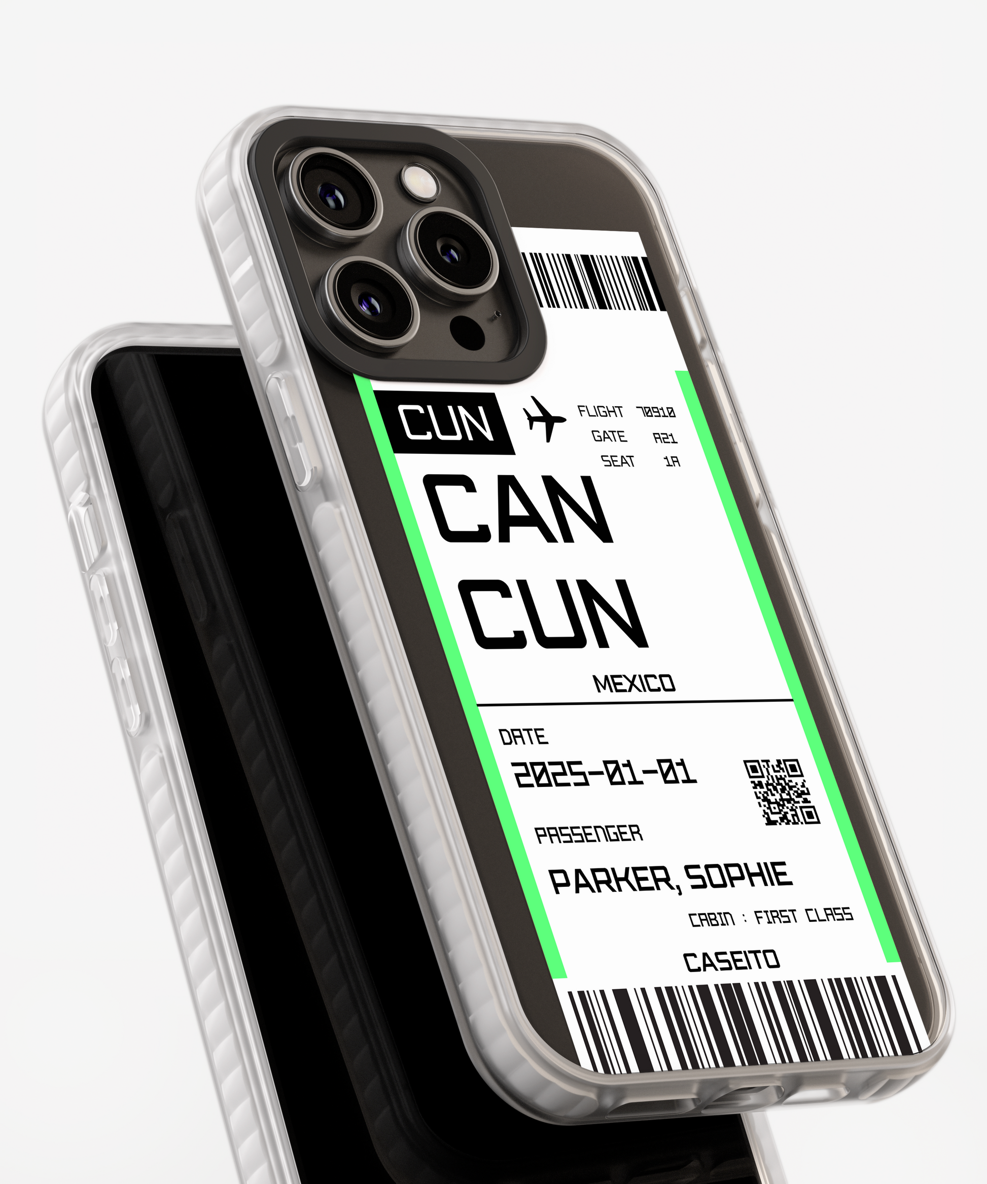 Cancun Boarding Pass iPhone Case