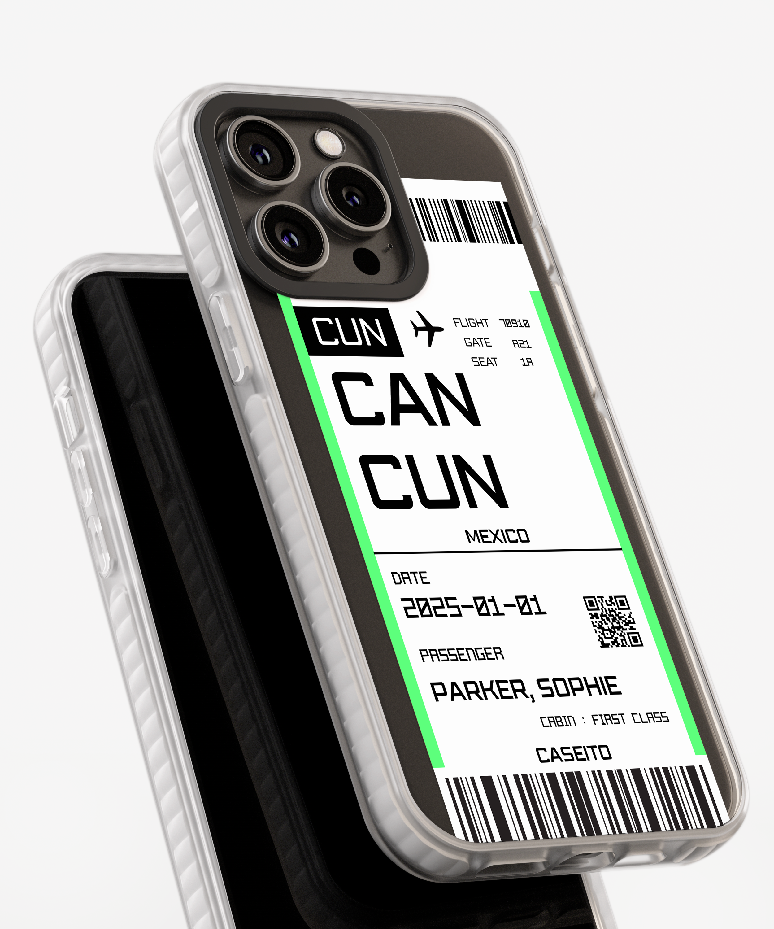 Cancun Boarding Pass iPhone Case