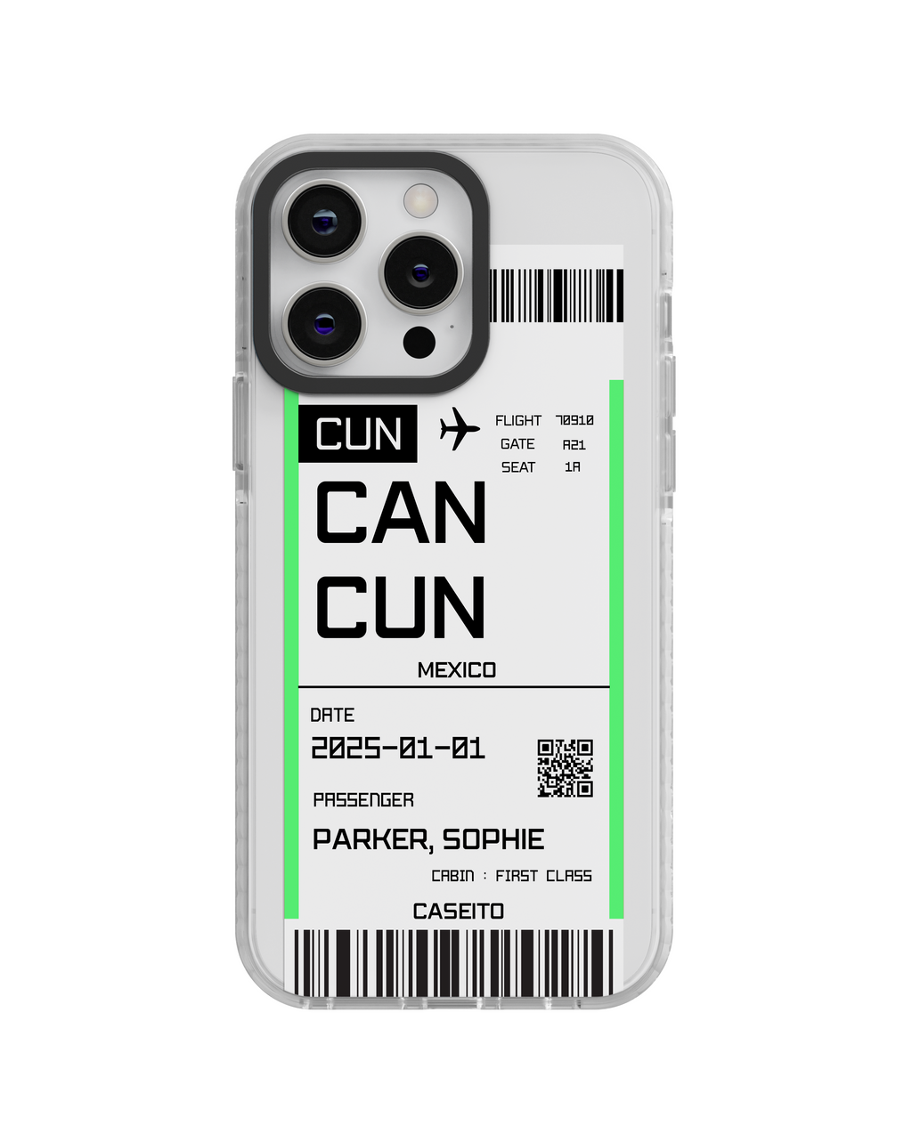 Cancun Boarding Pass iPhone Case