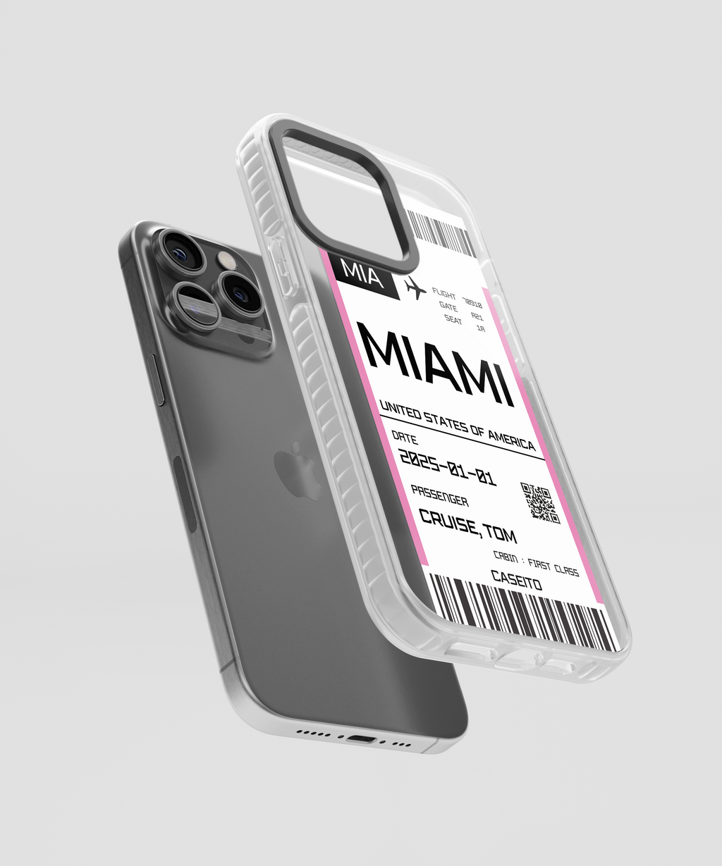 Miami Boarding Pass iPhone Case