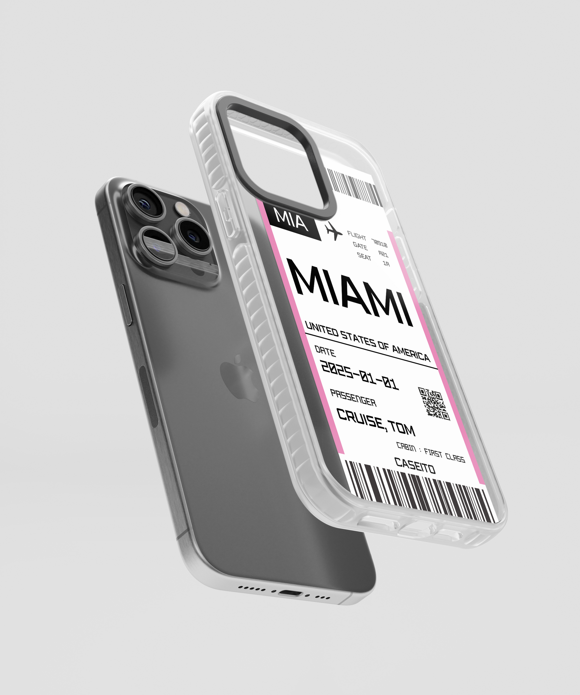 Miami Boarding Pass iPhone Case