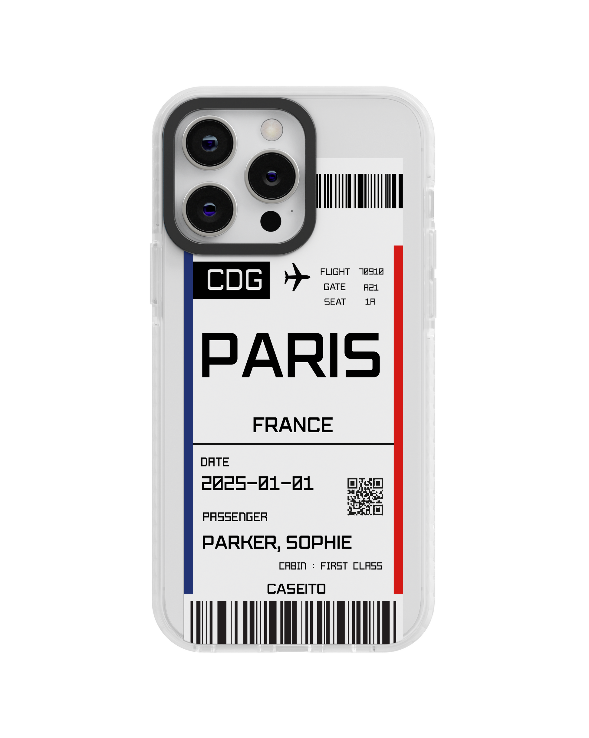 Paris Boarding Pass iPhone Case