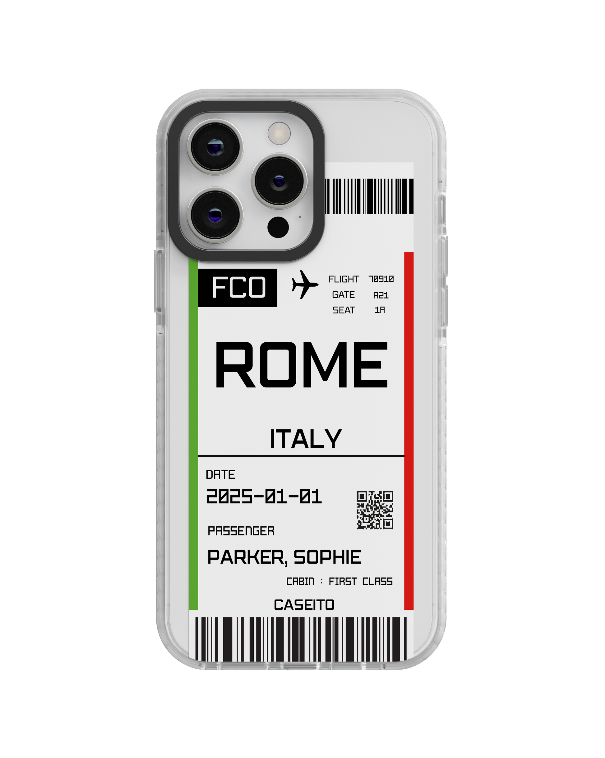 Rome Boarding Pass iPhone Case