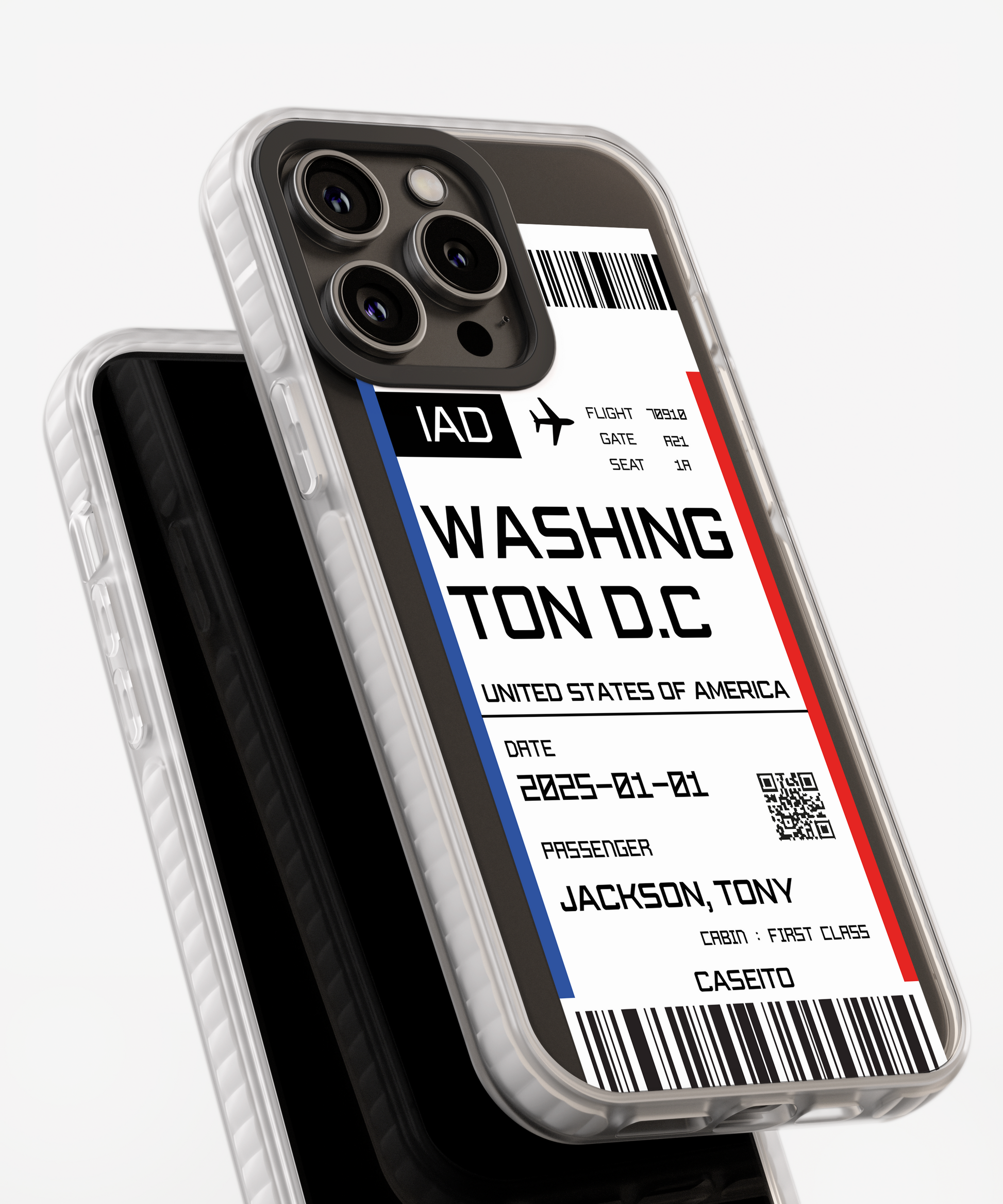 Washington D.C Boarding Pass iPhone Case