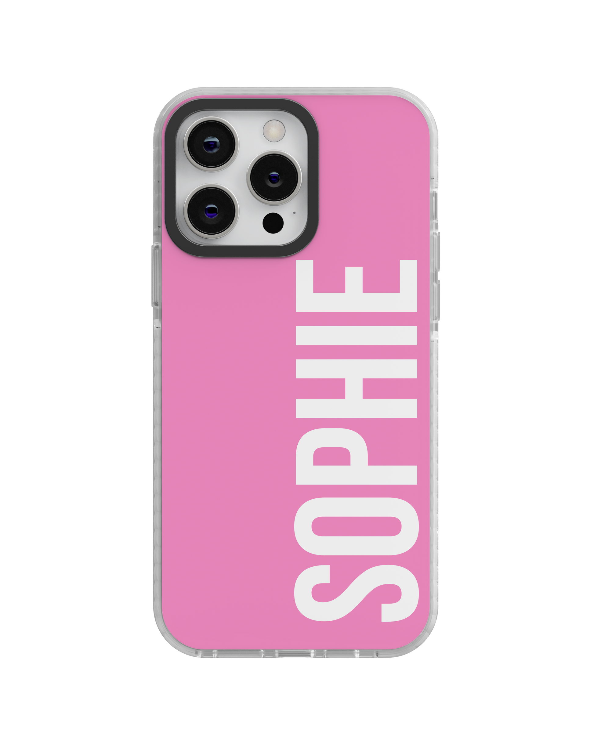 Personalised Pink Block Name iPhone Case